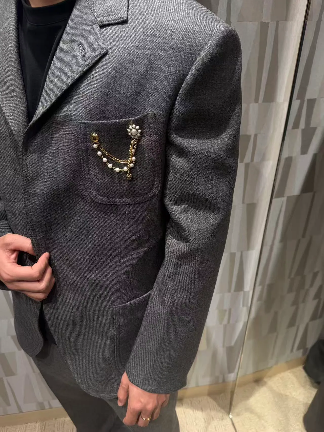Louis Vuitton Chain Wool Suit Jacket